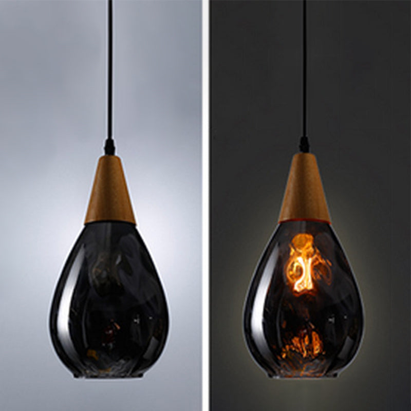 Stylish Teardrop Glass Hanging Pendant Light for Home