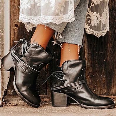 Stylish Women's Leather Ankle Boots