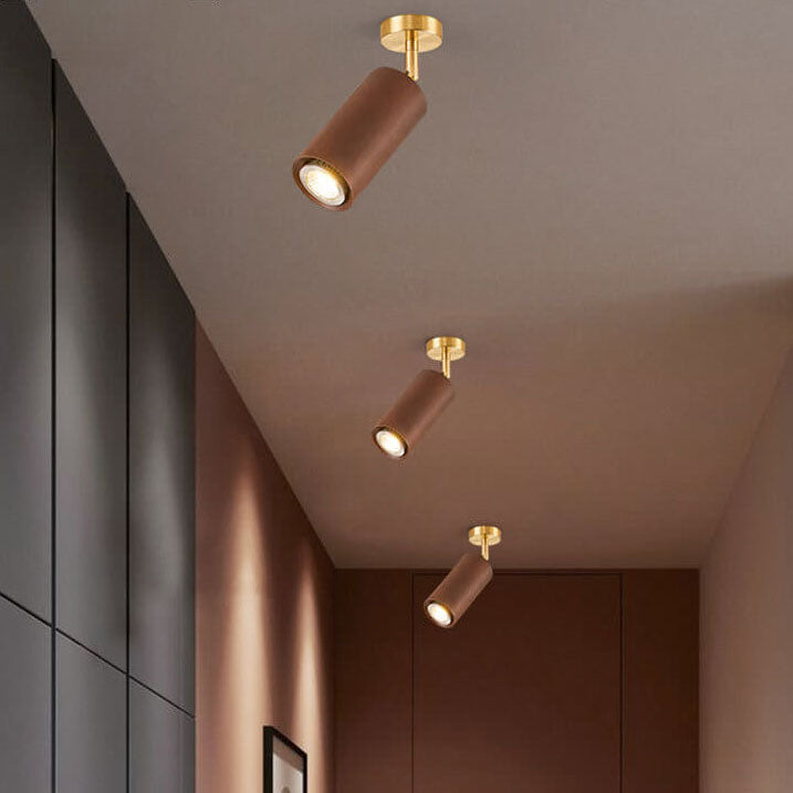 Stylish Wood Spotlight Ceiling Light - Modern LED Semi-Flush Mount Fixture - Image 5