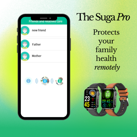 SugaWatch Non-Invasive Smartwatch for Glucose Monitoring & Laser Therapy