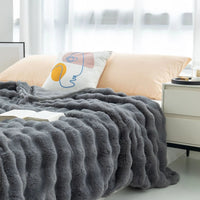 Super Soft Throw Blanket - Elegant Polyester - Cozy Bed and Sofa Blanket