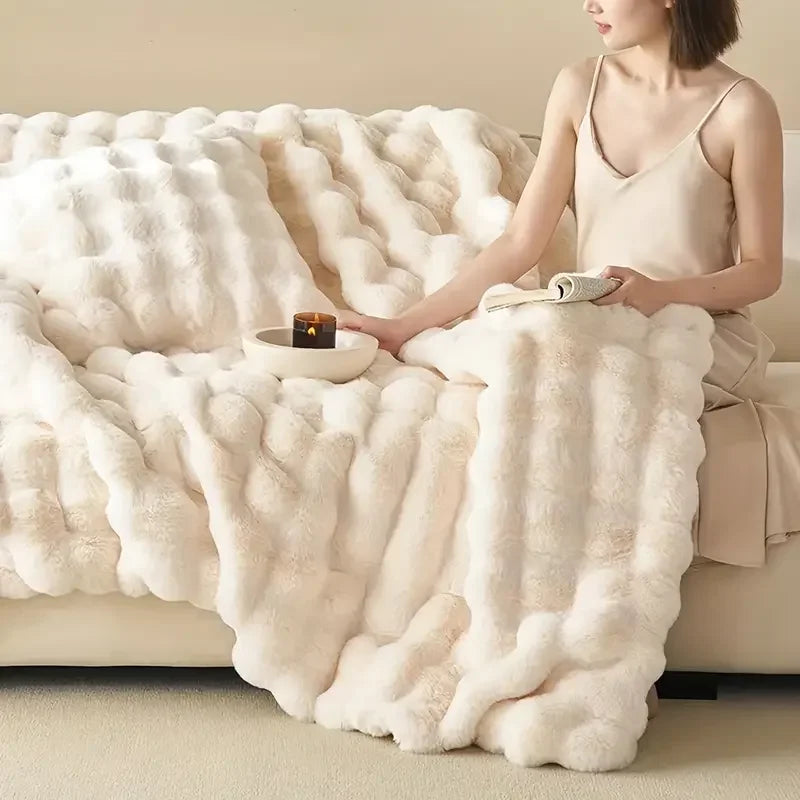 Super Soft Throw Blanket - Elegant Polyester - Cozy Bed and Sofa Blanket - Image 2