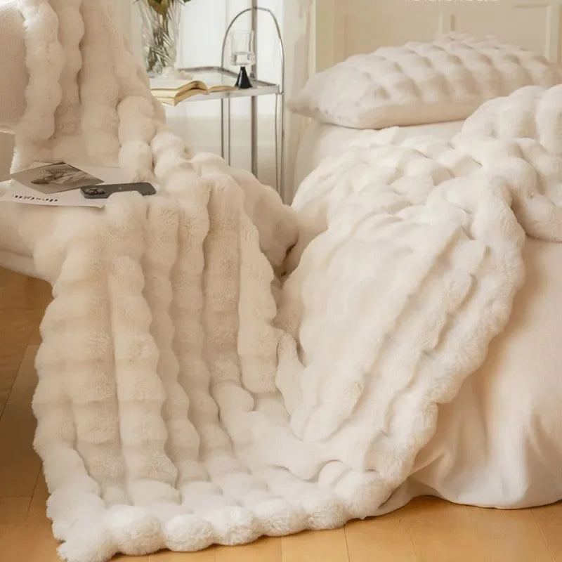 Super Soft Throw Blanket - Elegant Polyester - Cozy Bed and Sofa Blanket - Image 5