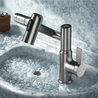 Swivel Bathroom Faucet - Modern Temperature Display - Kitchen & Bath Fixture