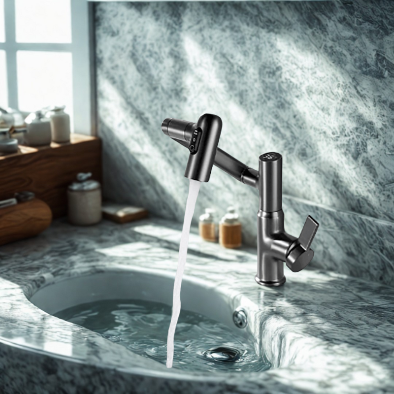 Swivel Bathroom Faucet - Modern Temperature Display - Kitchen & Bath Fixture - Image 3