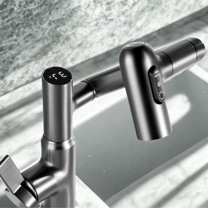 Swivel Bathroom Faucet - Modern Temperature Display - Kitchen & Bath Fixture - Image 4