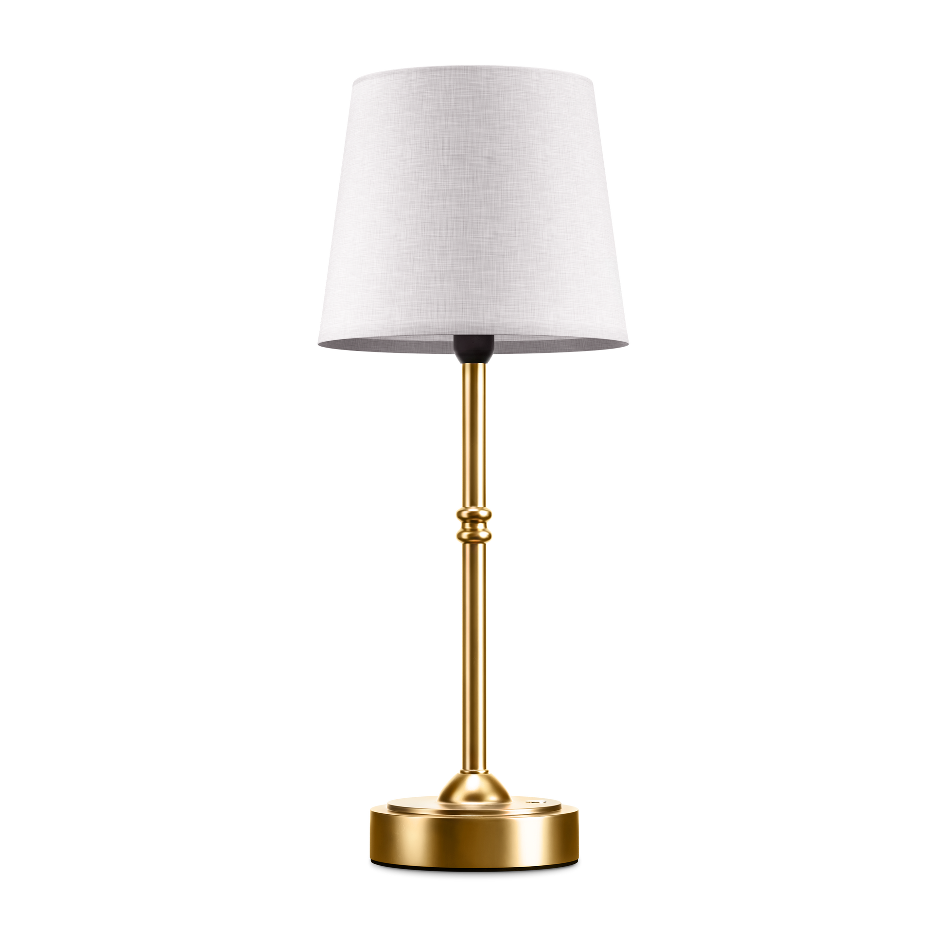 Table Lamp - Stylish Bedside Lamp - Metal & Fabric Shade - Modern Design - Image 1