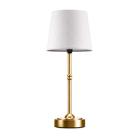 Table Lamp - Stylish Bedside Lamp - Metal & Fabric Shade - Modern Design