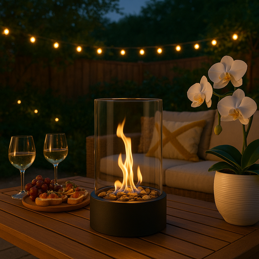 Tabletop Fireplace - Bio Ethanol - Indoor & Outdoor Use - Smokeless Flame - Image 1