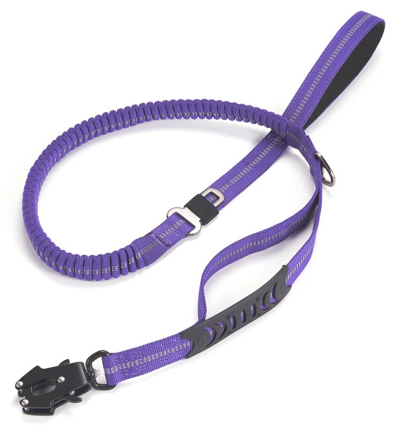 Tactical Heavy Duty K9 Bungee Dog Leash with Dual Handles