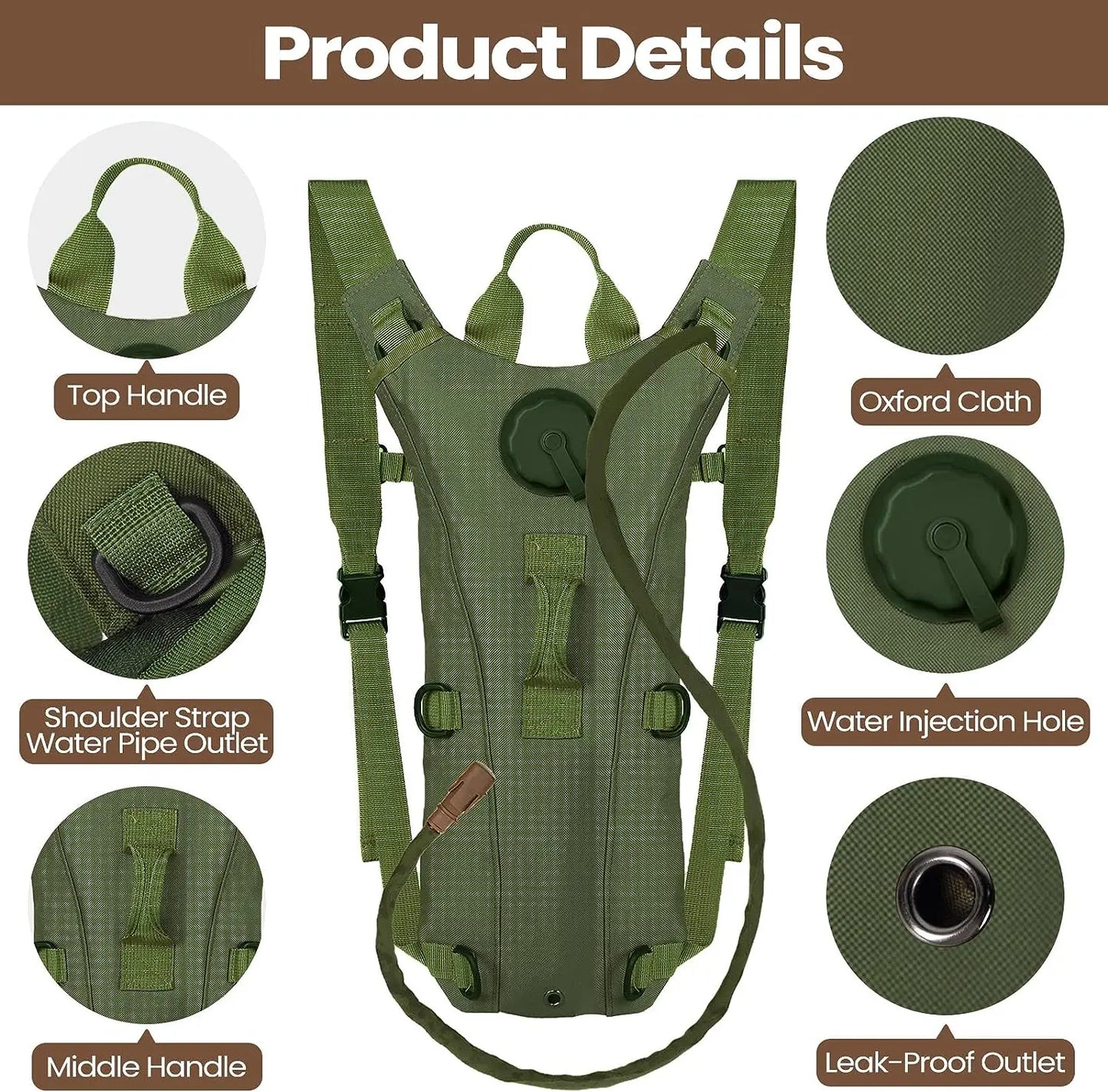 Tactical Hydration Pack with 3L Bladder