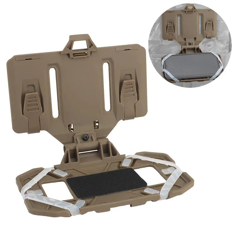 Tactical MOLLE Folding Phone Holder Chest Mount