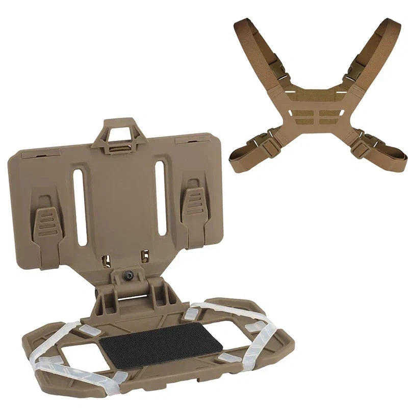 Tactical MOLLE Folding Phone Holder Chest Mount