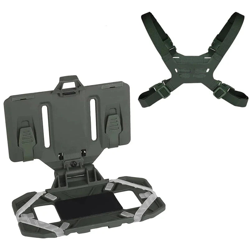 Tactical MOLLE Folding Phone Holder Chest Mount