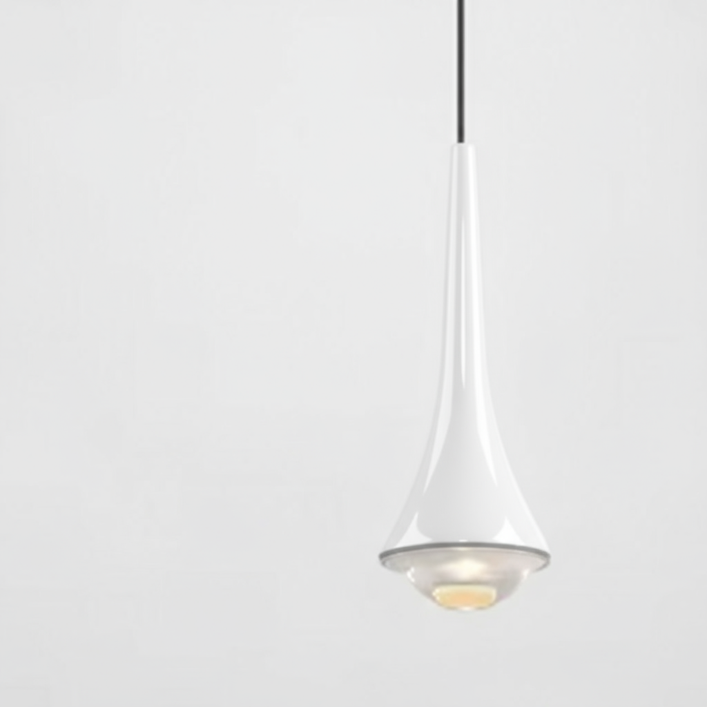 Teardrop Glass Pendant Light - Modern Style - LED 1-Light - Aluminum Accent - Image 7