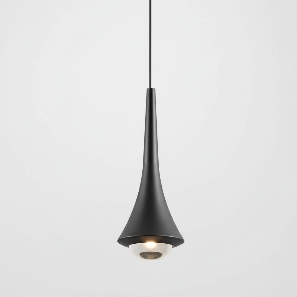 Teardrop Glass Pendant Light - Modern Style - LED 1-Light - Aluminum Accent - Image 8