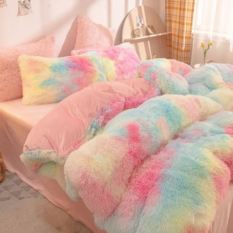 Teddy Fluffy Fleece Bedding Set - Warm & Extra Soft
