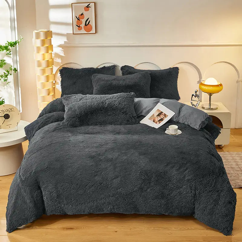 Teddy Fluffy Fleece Bedding Set - Warm & Extra Soft