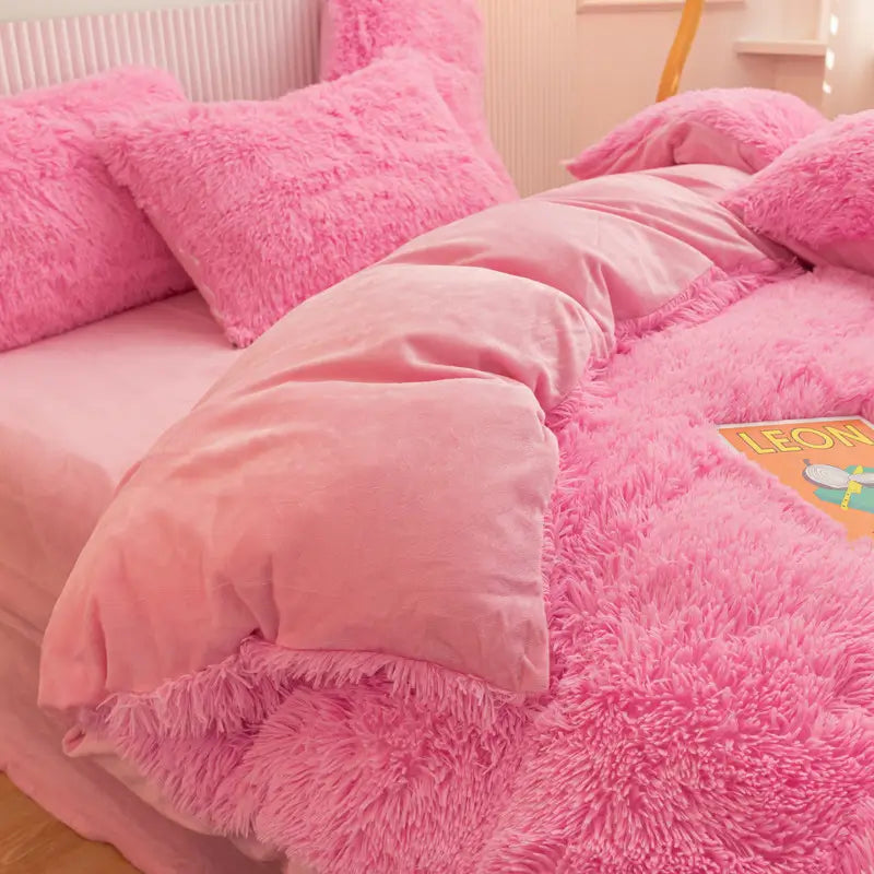 Teddy Fluffy Fleece Bedding Set - Warm & Extra Soft
