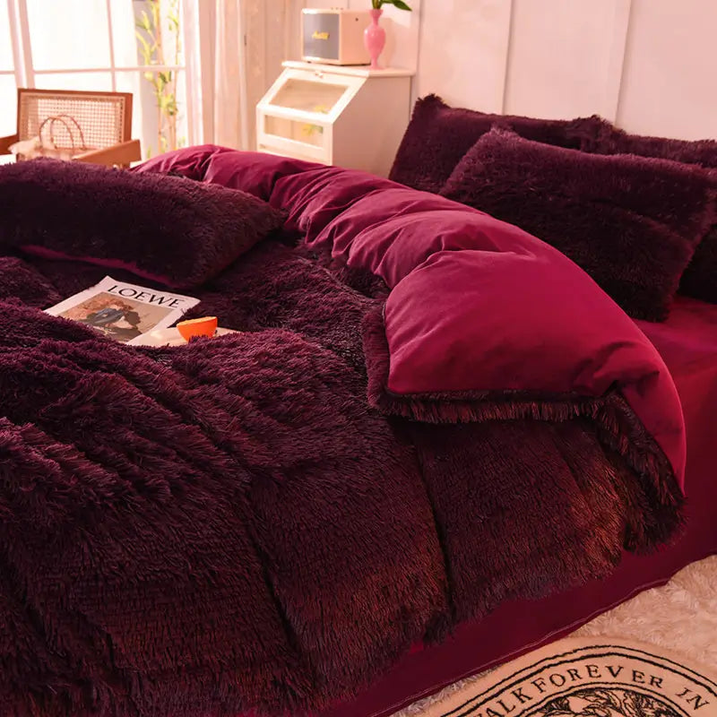 Teddy Fluffy Fleece Bedding Set - Warm & Extra Soft
