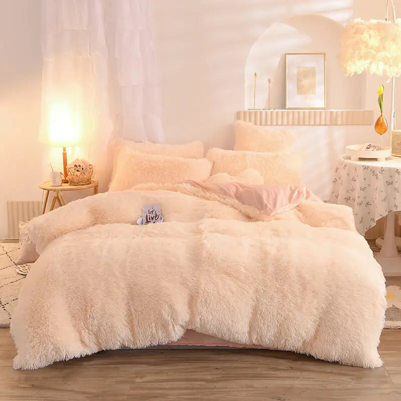 Teddy Fluffy Fleece Bedding Set - Warm & Extra Soft
