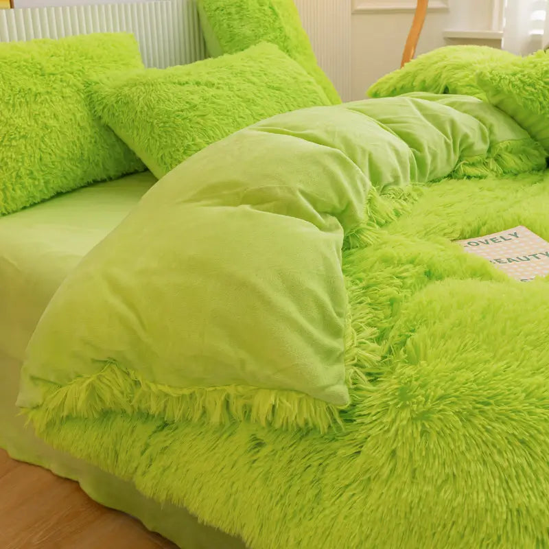 Teddy Fluffy Fleece Bedding Set - Warm & Extra Soft