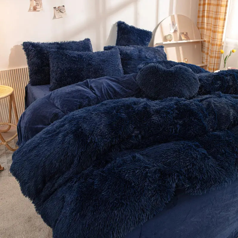 Teddy Fluffy Fleece Bedding Set - Warm & Extra Soft