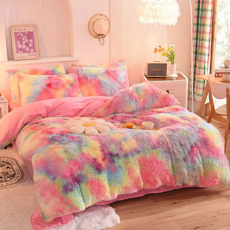 Teddy Fluffy Fleece Bedding Set - Warm & Extra Soft
