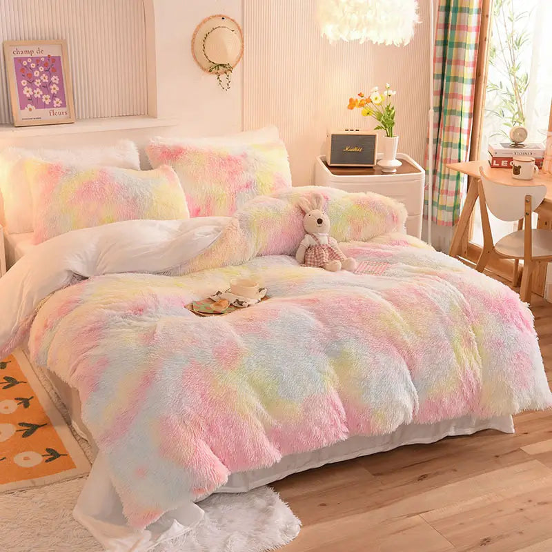 Teddy Fluffy Fleece Bedding Set - Warm & Extra Soft