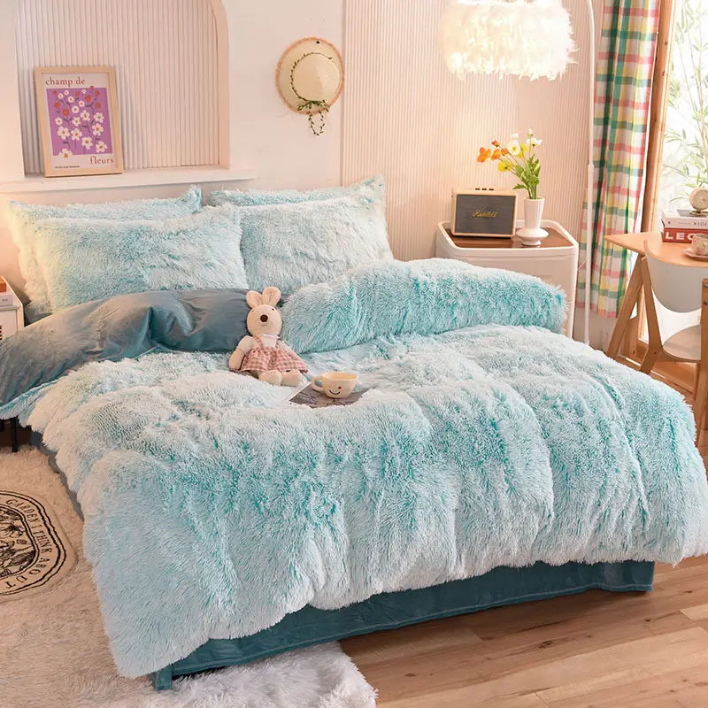 Teddy Fluffy Fleece Bedding Set - Warm & Extra Soft