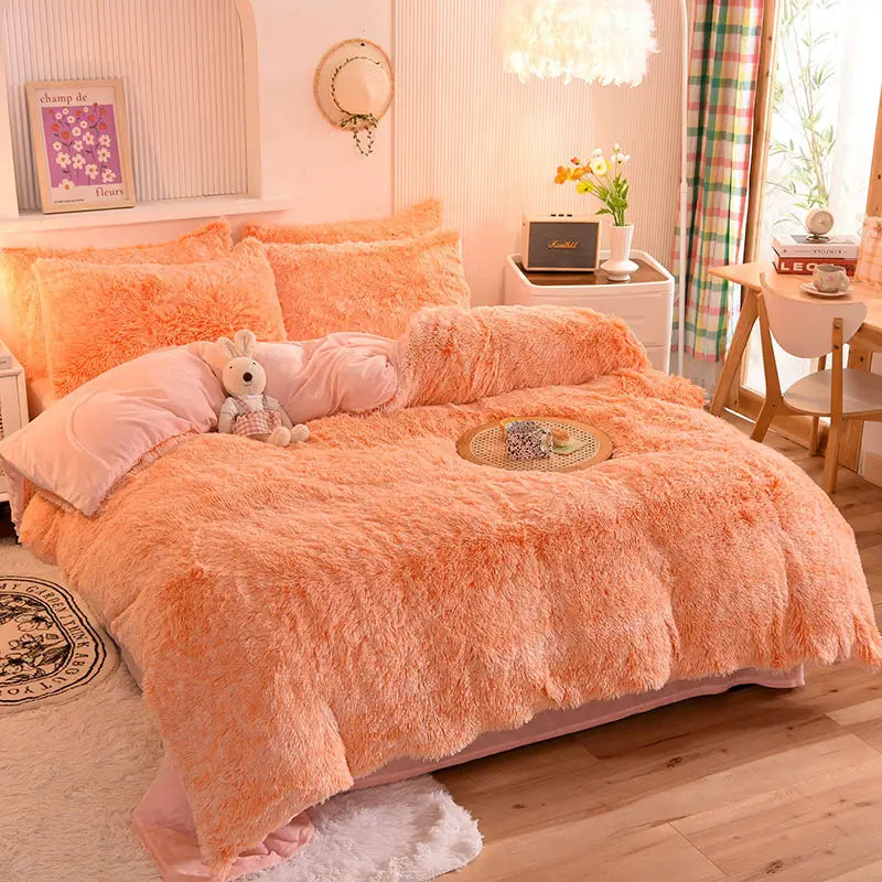 Teddy Fluffy Fleece Bedding Set - Warm & Extra Soft