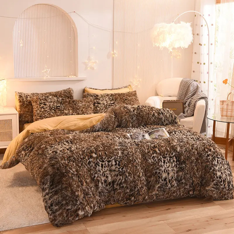 Teddy Fluffy Fleece Bedding Set - Warm & Extra Soft
