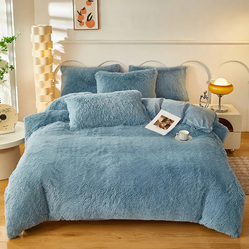 Teddy Fluffy Fleece Bedding Set - Warm & Extra Soft