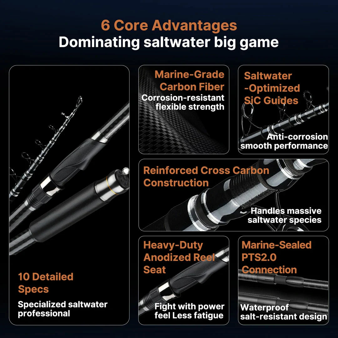 Telescopic Carbon Fiber Spinning Rod