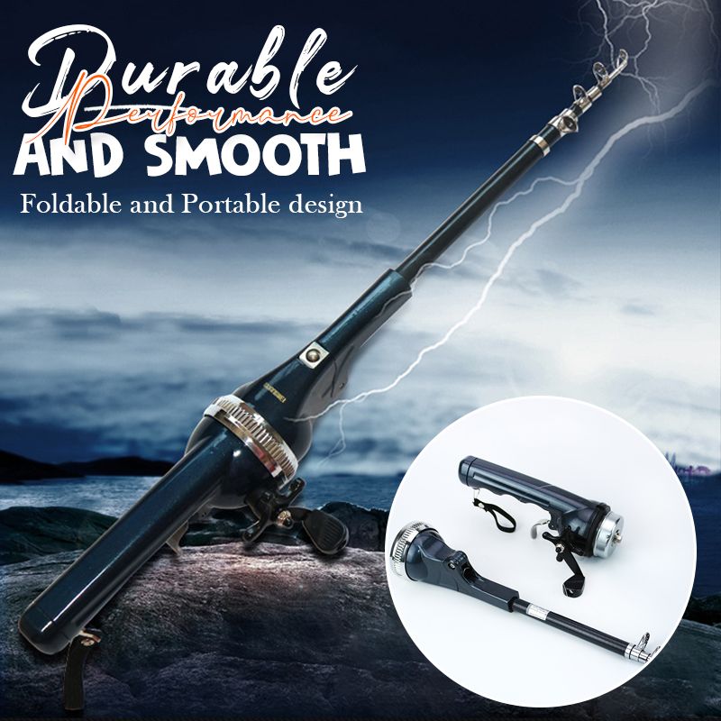 Telescopic Fishing Rod Kit (Compact & Complete) – Fish Anywhere, Ready to Use Instantly
