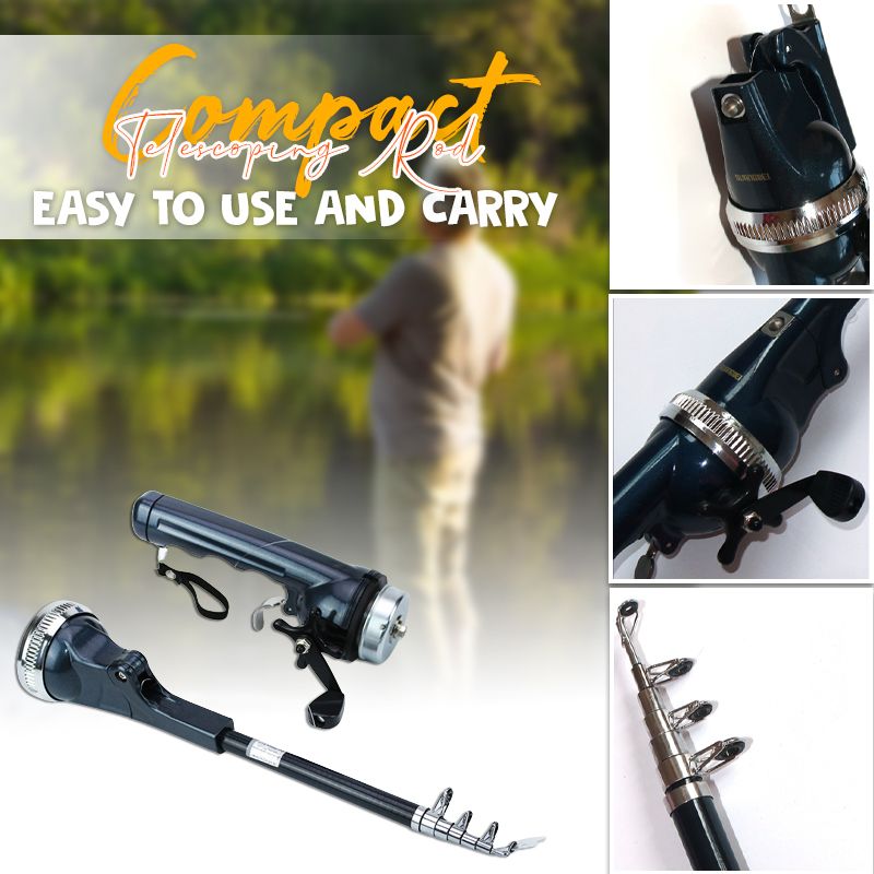 Telescopic Fishing Rod Kit (Compact & Complete) – Fish Anywhere, Ready to Use Instantly