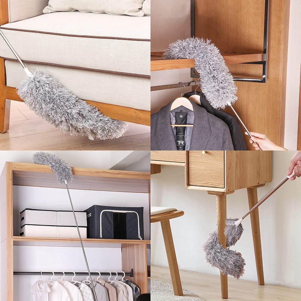 Telescopic Microfiber Duster | Extra Long Reach | Flexible Head | Washable | DustReach