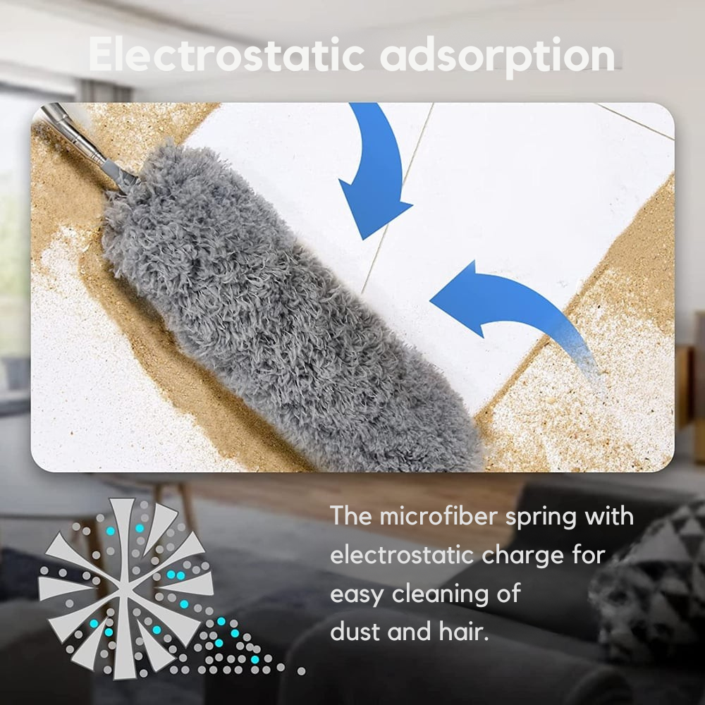 Telescopic Microfiber Duster | Extra Long Reach | Flexible Head | Washable | DustReach