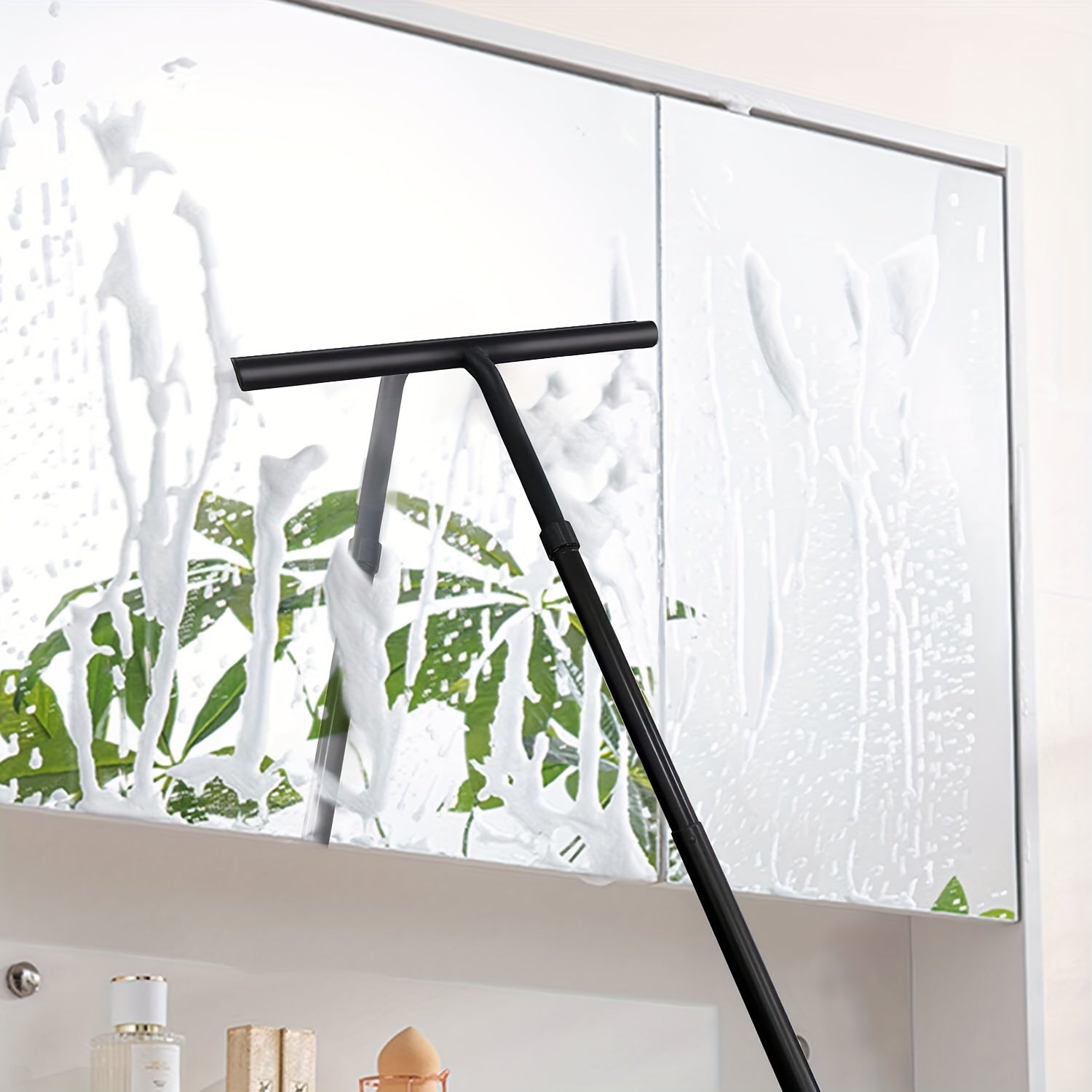 Telescopic Shower Squeegee - Deluxe Black Finish - Extends to 120cm - Image 4