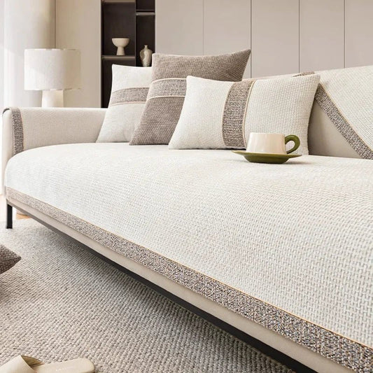 Textured Anti-Slip Sofa Cover - Modern Furniture Protector - Multiple Colors Available - Image 1