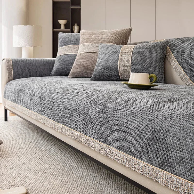 Textured Anti-Slip Sofa Cover - Modern Furniture Protector - Multiple Colors Available - Image 3