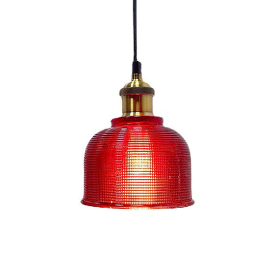 Textured Glass Pendant Light - Elegant Style - Vintage Hanging Lamp - Image 1