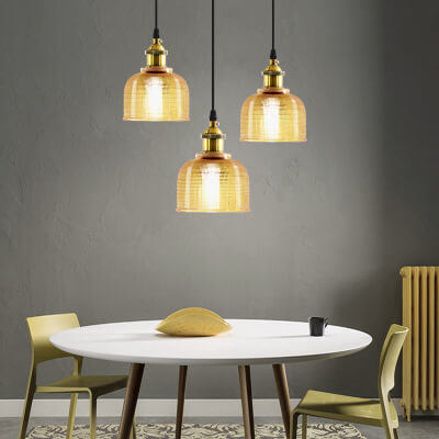 Textured Glass Pendant Light - Elegant Style - Vintage Hanging Lamp - Image 4