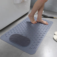 Textured Shower Mat - Non-Slip Design with Foot Scrubber - Bathroom Safety