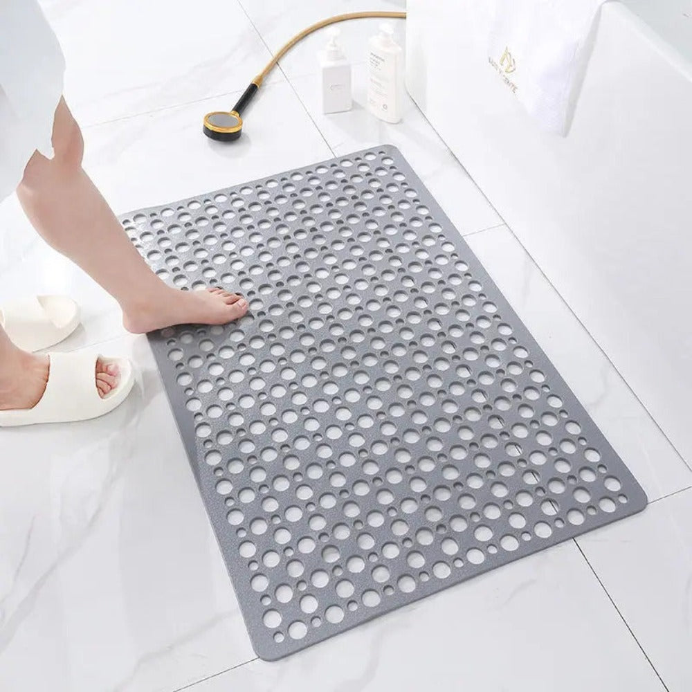 Textured Shower Mat - Non-Slip Rubber Bath Mat - Safety Bathroom Accessory - Image 2