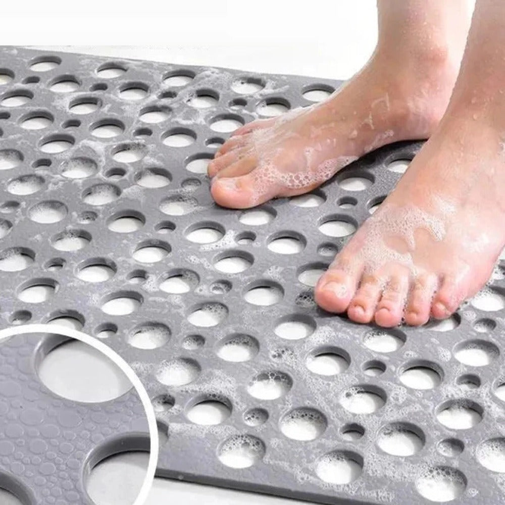 Textured Shower Mat - Non-Slip Rubber Bath Mat - Safety Bathroom Accessory - Image 4