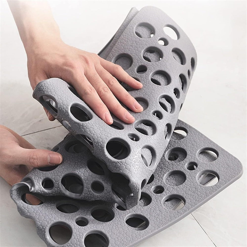 Textured Shower Mat - Non-Slip Rubber Bath Mat - Safety Bathroom Accessory - Image 5