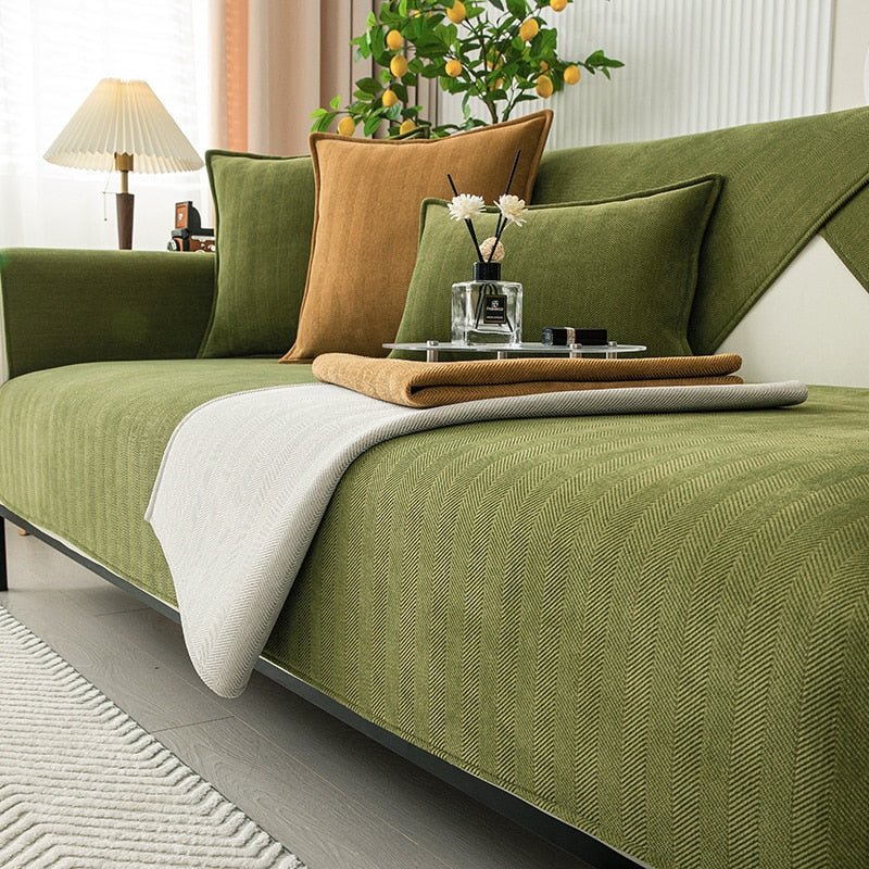 Textured Sofa Cover - Washable Polyester Protector - Stylish Furniture Shield - Image 2