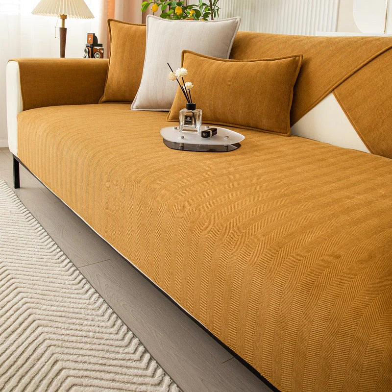 Textured Sofa Cover - Washable Polyester Protector - Stylish Furniture Shield - Image 6