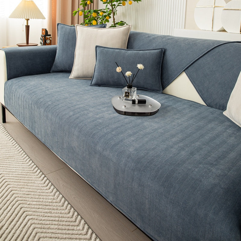 Textured Sofa Cover - Washable Polyester Protector - Stylish Furniture Shield - Image 7